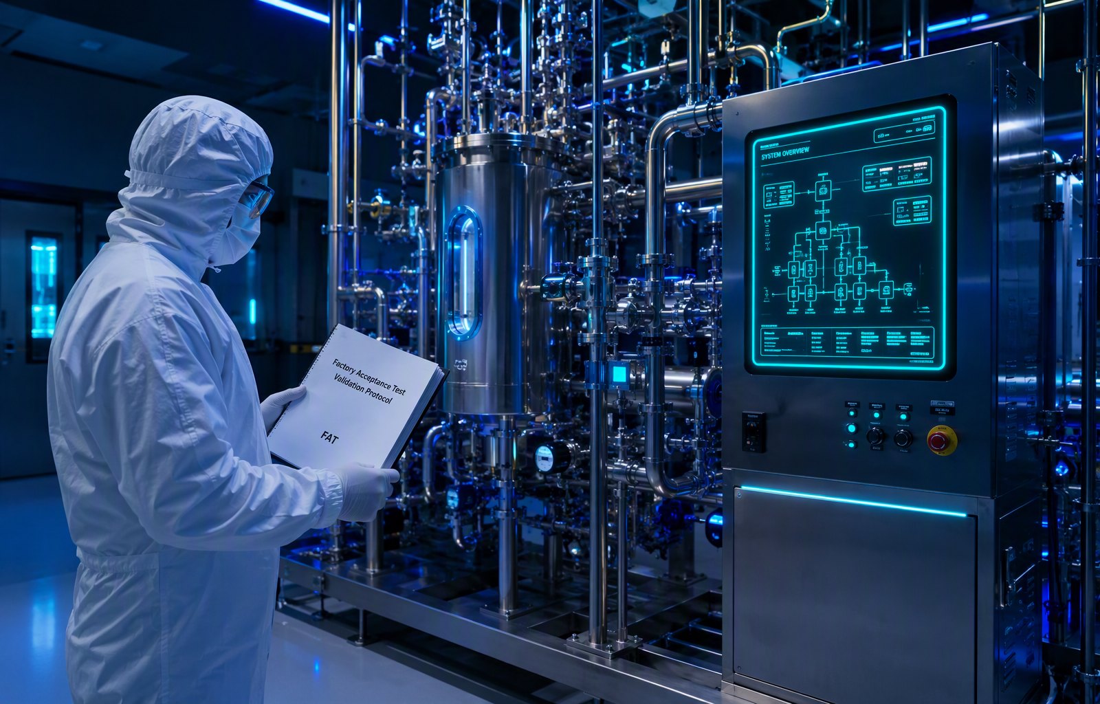 Process Model & PFD — skid pharmaceutique documenté